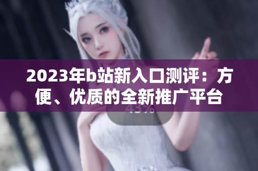 2023年b站新入口测评：方便、优质的全新推广平台