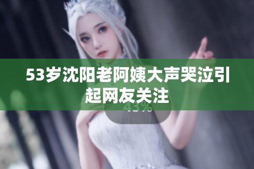 53岁沈阳老阿姨大声哭泣引起网友关注