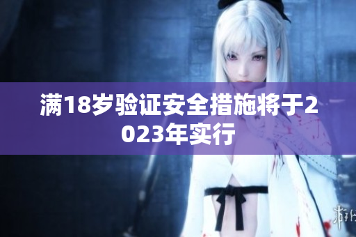 满18岁验证安全措施将于2023年实行