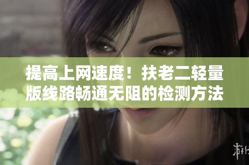 提高上网速度！扶老二轻量版线路畅通无阻的检测方法