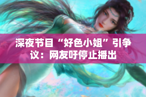 深夜节目“好色小姐”引争议：网友吁停止播出