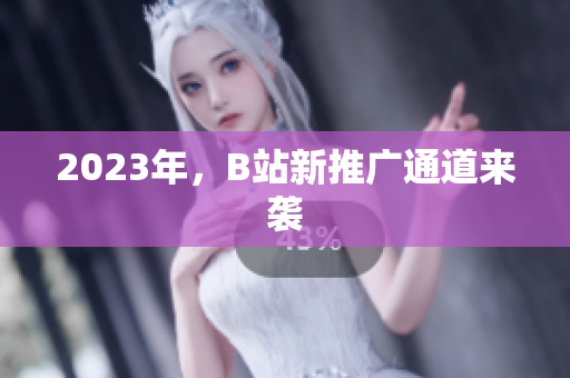 2023年，B站新推广通道来袭
