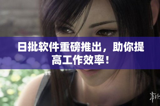 日批软件重磅推出，助你提高工作效率！