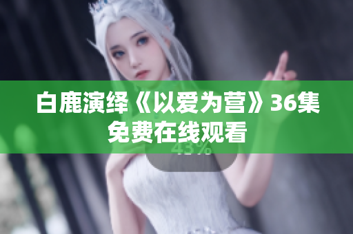 白鹿演绎《以爱为营》36集免费在线观看