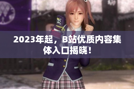 2023年起，B站优质内容集体入口揭晓！