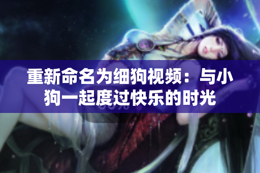重新命名为细狗视频：与小狗一起度过快乐的时光