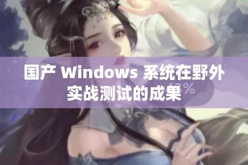 国产 Windows 系统在野外实战测试的成果