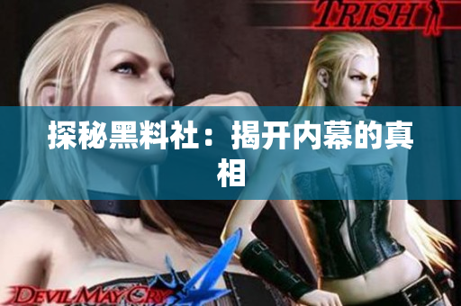探秘黑料社：揭开内幕的真相