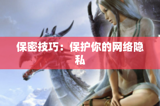 保密技巧：保护你的网络隐私