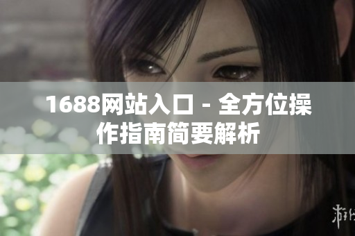 1688网站入口 - 全方位操作指南简要解析