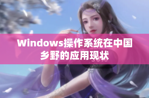 Windows操作系统在中国乡野的应用现状