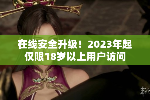 在线安全升级！2023年起仅限18岁以上用户访问