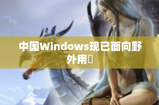 中国Windows现已面向野外用戶