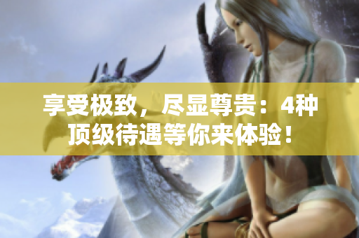享受极致，尽显尊贵：4种顶级待遇等你来体验！