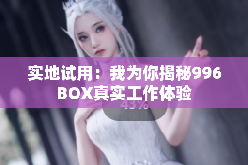 实地试用：我为你揭秘996BOX真实工作体验