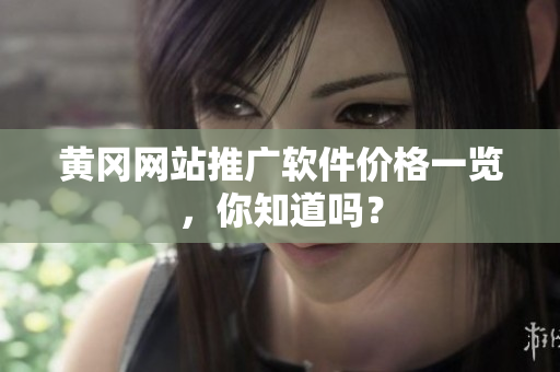 黄冈网站推广软件价格一览，你知道吗？