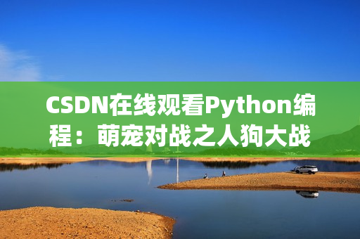 CSDN在线观看Python编程：萌宠对战之人狗大战