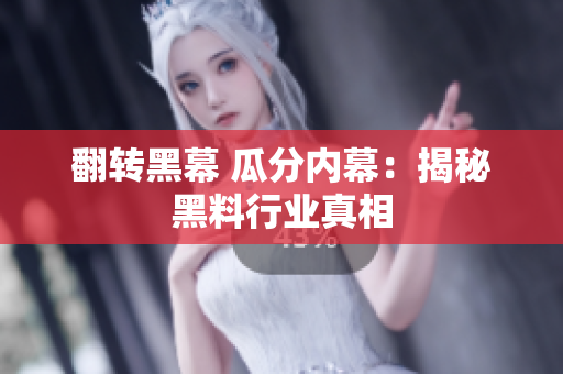 翻转黑幕 瓜分内幕：揭秘黑料行业真相