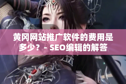 黄冈网站推广软件的费用是多少？- SEO编辑的解答