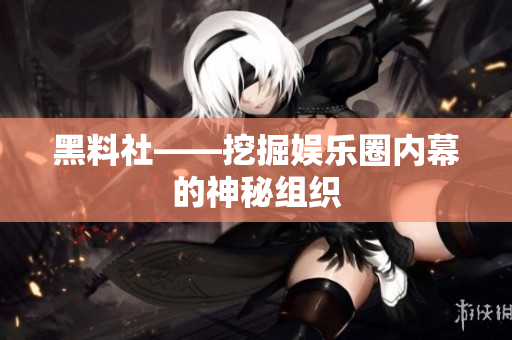 黑料社——挖掘娱乐圈内幕的神秘组织