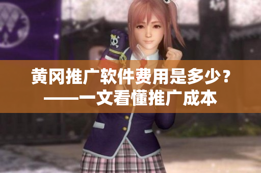 黄冈推广软件费用是多少？——一文看懂推广成本