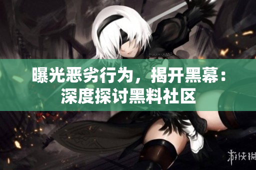 曝光恶劣行为，揭开黑幕：深度探讨黑料社区