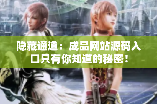 隐藏通道：成品网站源码入口只有你知道的秘密！