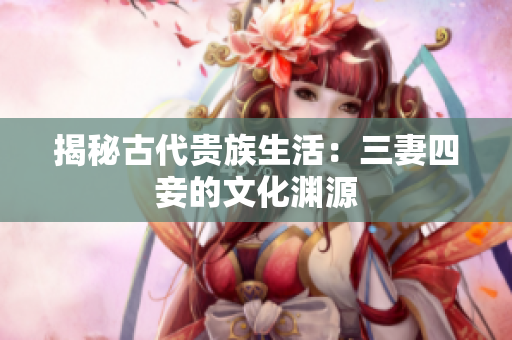揭秘古代贵族生活：三妻四妾的文化渊源