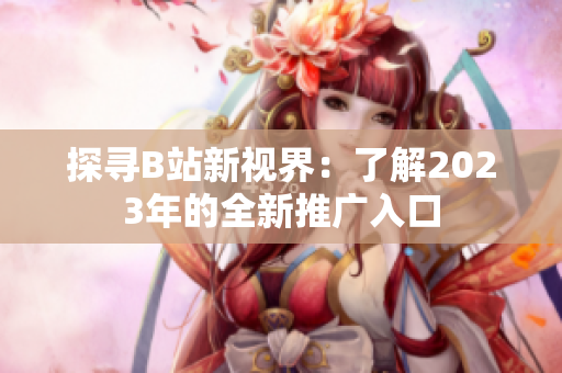 探寻B站新视界：了解2023年的全新推广入口