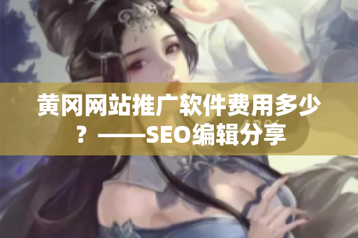 黄冈网站推广软件费用多少？——SEO编辑分享