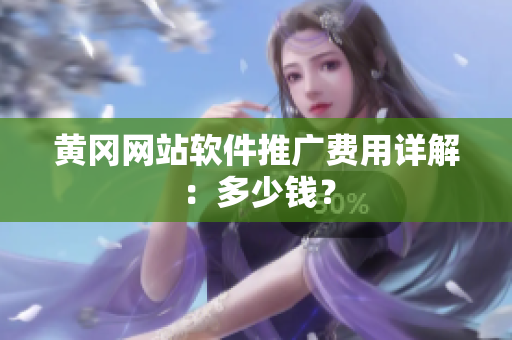 黄冈网站软件推广费用详解：多少钱？
