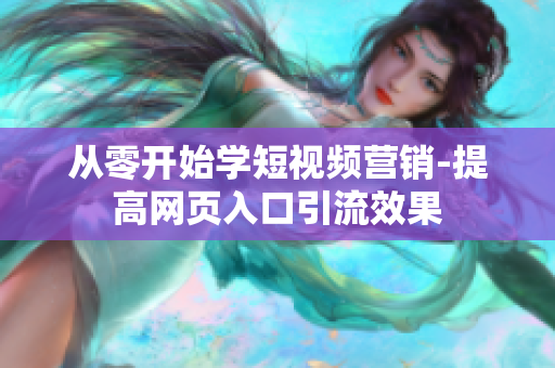 从零开始学短视频营销-提高网页入口引流效果