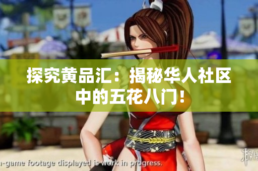 探究黄品汇：揭秘华人社区中的五花八门！