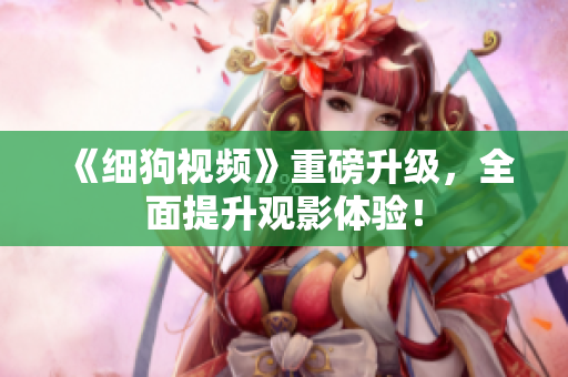 《细狗视频》重磅升级，全面提升观影体验！
