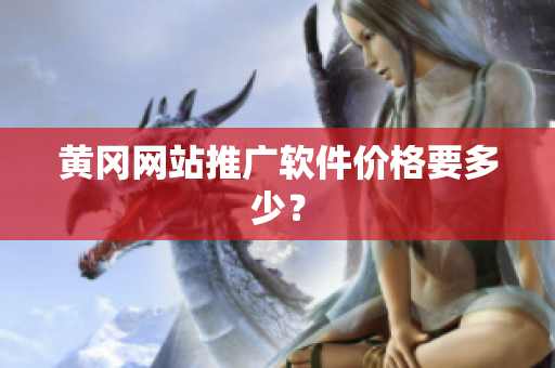 黄冈网站推广软件价格要多少？