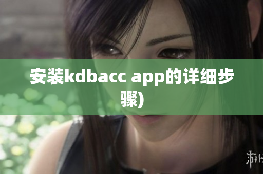 安装kdbacc app的详细步骤)