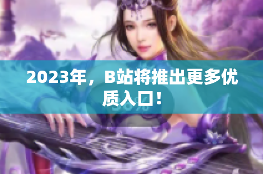2023年，B站将推出更多优质入口！