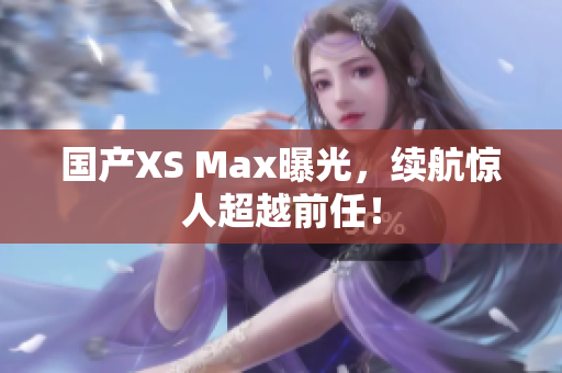 国产XS Max曝光，续航惊人超越前任！