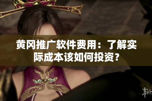 黄冈推广软件费用：了解实际成本该如何投资？
