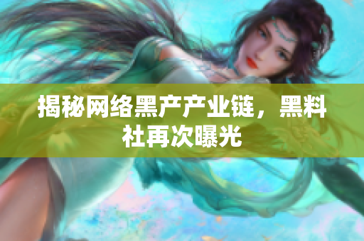 揭秘网络黑产产业链，黑料社再次曝光
