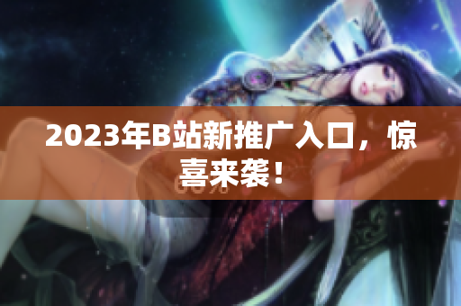 2023年B站新推广入口，惊喜来袭！
