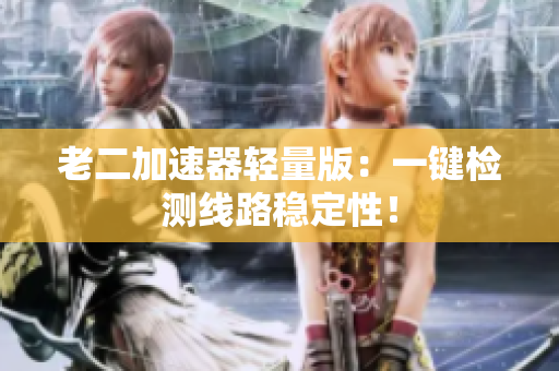 老二加速器轻量版：一键检测线路稳定性！