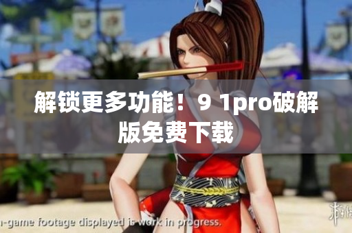 解锁更多功能！9 1pro破解版免费下载