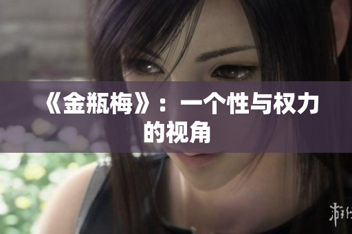 《金瓶梅》：一个性与权力的视角