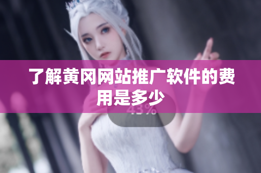 了解黄冈网站推广软件的费用是多少