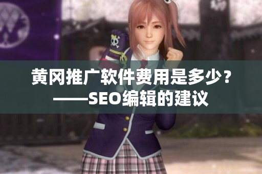 黄冈推广软件费用是多少？——SEO编辑的建议