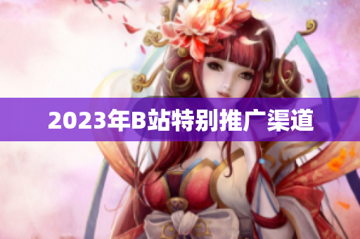 2023年B站特别推广渠道