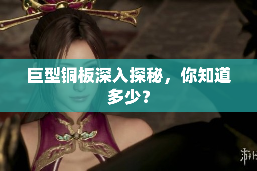 巨型铜板深入探秘，你知道多少？
