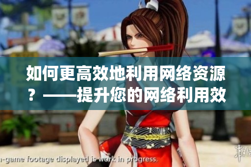 如何更高效地利用网络资源？——提升您的网络利用效率)