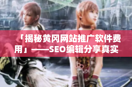 「揭秘黄冈网站推广软件费用」——SEO编辑分享真实数据